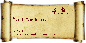 Ávéd Magdolna névjegykártya