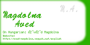 magdolna aved business card